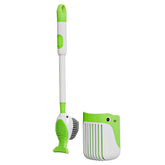 Suction Cup Toilet Brush with Holder Wall Mounted Toilet Bowl Cleaner Brush Refillable Handle Dispenser Bathroom Cleaning Tool