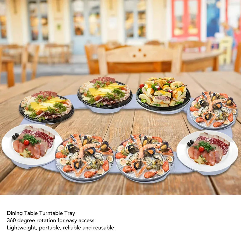 Table Turntable Turntable Tray 360 ° Rotation Multifunctional Reusable Portable Rotating Food Organizer Tray for Dining Table